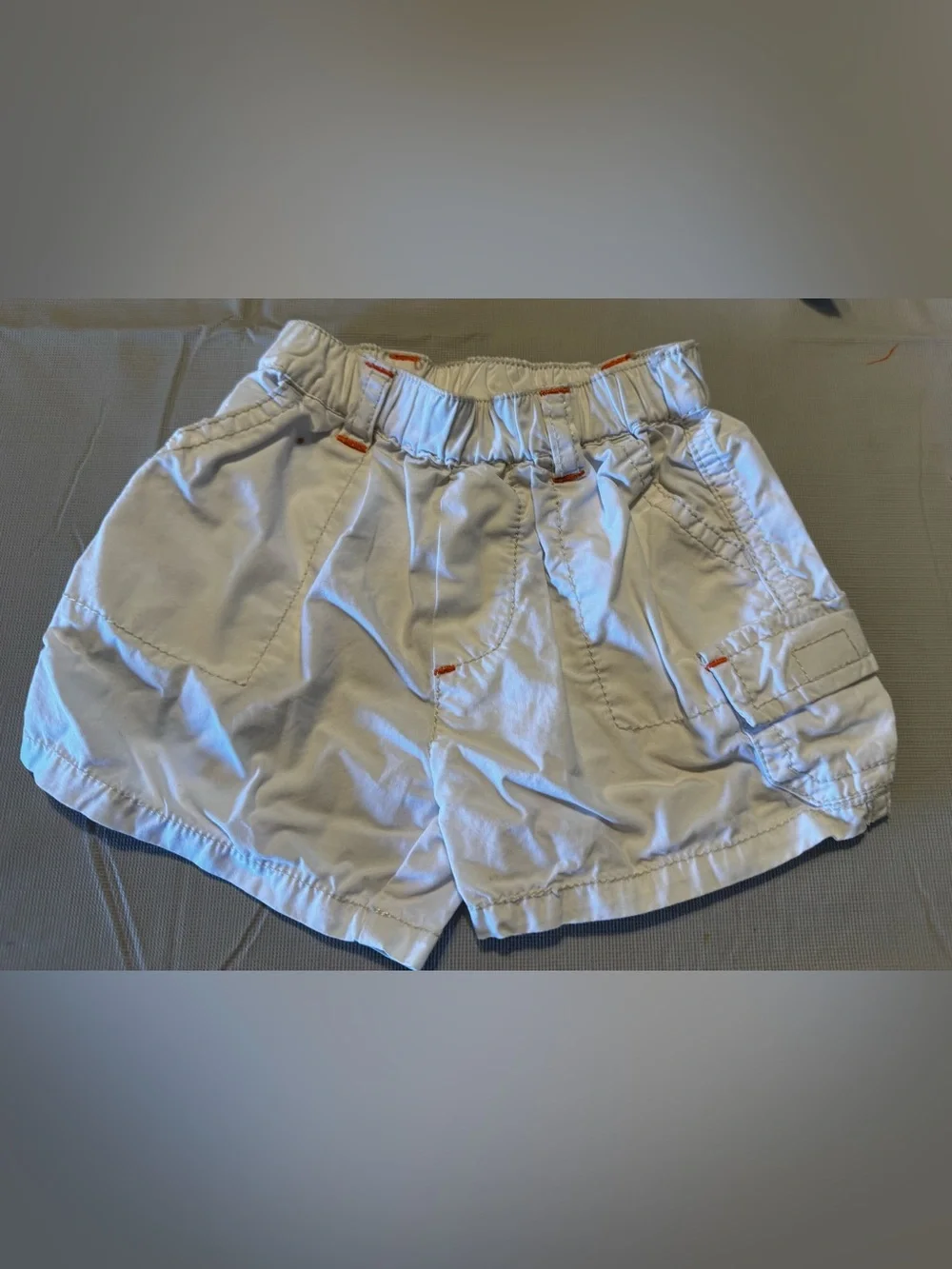 children's Elastic Waist 0-3 months White Shorts
